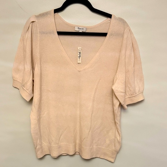 NWT Madewell neck soft cashmere sweater in cream. Sz xxl - Picture 1 of 7